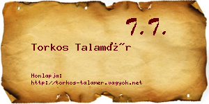 Torkos Talamér névjegykártya